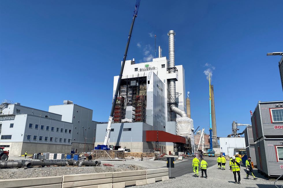 The new recovery boiler in Frövi is approaching commissioning